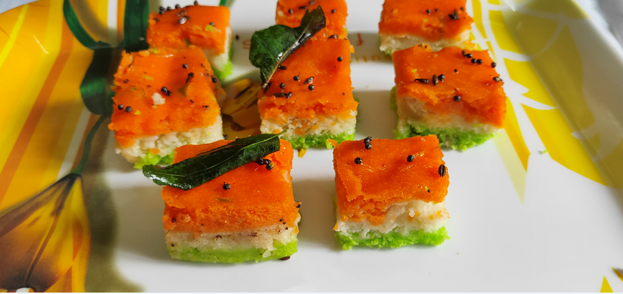 Tricolor dhokla