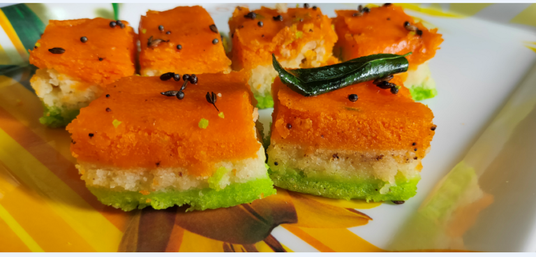 Tricolor dhokla