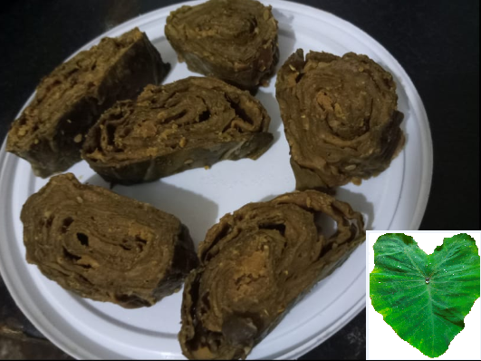 steamed taro leaf recipe